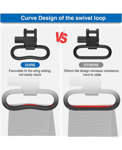 QD Sling Swivels with Curve Design of Swivel Loop