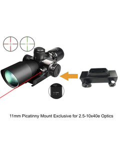 11mm Picatinny Mount Exclusive for 2.5-10x40e Scope