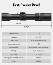 Load image into Gallery viewer, MidTen 21mm Scope Rings – diopter adjustment body material
