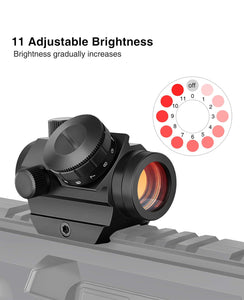 Red Dot Sight with 11 Adjustable Brightness