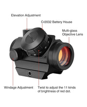 Load image into Gallery viewer, The structure details of 2moa red dot sight
