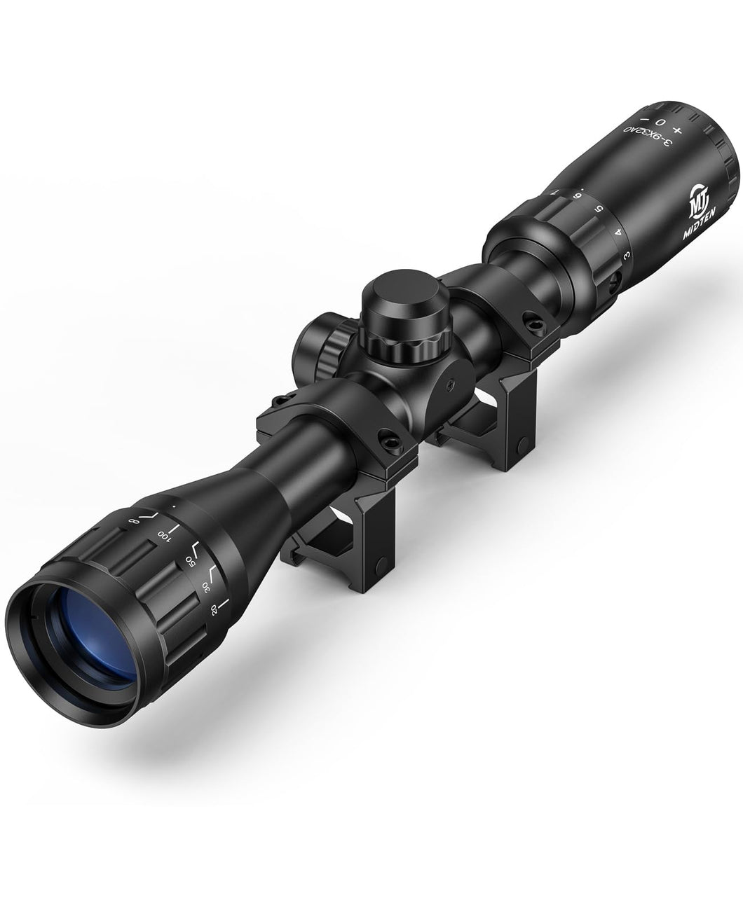 Midten 3-9x32 AO Rifle Scope Optics R4 Reticle Crosshair Scope with Mounts