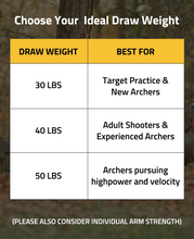 Load image into Gallery viewer, MidTen 30lbs to 50lbs – choose your ideal draw weight, 50 pounds
