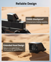 Load image into Gallery viewer, MidTen 32MOA Circle Red/Green Dot Sight – extended hood design reduces lens glare sun
