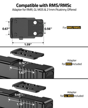Load image into Gallery viewer, MidTen 32MOA Circle Red/Green Dot Sight – for rms/rmsc adapter, Red Dot
