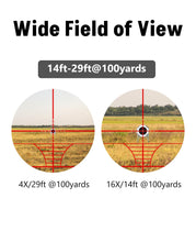 Load image into Gallery viewer, MidTen 4-16X50 AO Rifle Scope Combo with Dual Illuminated &amp; 4 Holographic Reticle
