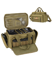 Load image into Gallery viewer, MidTen 4-Handgun Range Bag, khaki
