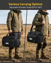 Load image into Gallery viewer, MidTen 4-Handgun Range Bag – various carrying options, black
