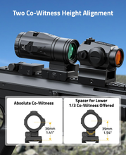 Load image into Gallery viewer, MidTen 5X Red Dot Magnifier – two co-witness height alignment spacer for lower absolute co-witness, 36mm x 39mm

