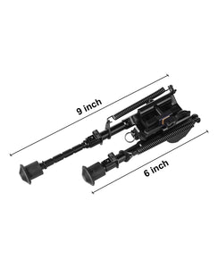 6-9 Inches Adjustable Height Rifle Bipod with Rubber Pads