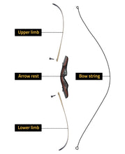 Load image into Gallery viewer, MidTen 62 Recurve Bow and Arrow Set – arrow rest bow string, 50 pounds
