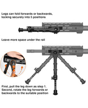 Load image into Gallery viewer, MidTen 7.5-9 Inches Rifle Bipod Adjustable Compatible with M-Rail

