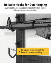 Load image into Gallery viewer, MidTen All-In-One Gun Rack with reliable hooks for gun hanging Compact Gun Rack
