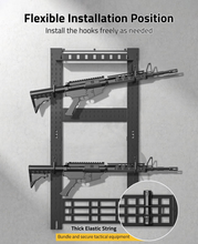 Load image into Gallery viewer, MidTen All-In-One Gun Rack with install the hooks freely as needed thick elastic string Multi-Layer Gun Rack
