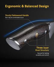 Load image into Gallery viewer, MidTen knife with sturdy pakkawood handle non-slip&amp; comfortable touch

