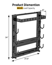 Load image into Gallery viewer, MidTen ensure the wall with product dismention 80lbs load capacity Compact Gun Rack
