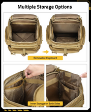 Load image into Gallery viewer, MidTen Tactical Range Backpack with multiple storage options removableclapboard in tan
