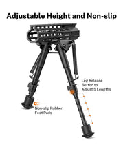 Load image into Gallery viewer, Adjustable Height and Non-slip Rifle Bipod for Outdoors
