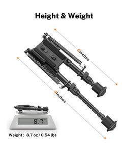 6-9 Inches Rifle Bipod for Hunting and Shooting