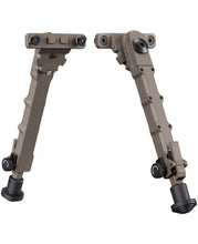 Load image into Gallery viewer, MidTen 7.5"-9" Rifle Bipod Compatible with M-Rail Attach Directly Adjustable Shooting Rest Lightweight Aluminum Bipods for Rifles for Hunting and Shooting Flat Dark Earth

