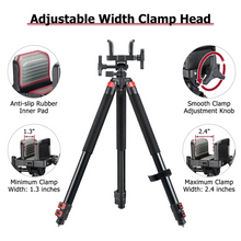 Load image into Gallery viewer, MidTen Tripod Clamp Rest with adjustable width clamp head, 1.3 inches x 2.4 inches in black
