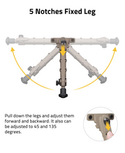 Load image into Gallery viewer, MidTen 7 5-9 Inches Bipod with pull down the legs and adjust them in flat dark earth
