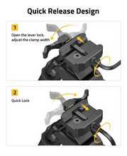 Load image into Gallery viewer, MidTen Bipod Picatinny Bipod Quick Release with quick release design opentheleverlock adjust the clamp width Quick Release
