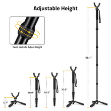 Load image into Gallery viewer, MidTen Crossbow Rest with adjustable height twist locks to adjust height in black
