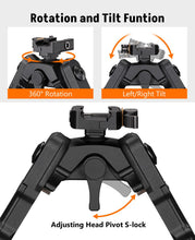 Load image into Gallery viewer, MidTen Bipods for Rifles Picatinny Bipod Quick Release Rifle Bipod
