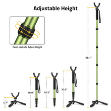 Load image into Gallery viewer, MidTen shooting rest with adjustable height twist locks to adjust height in green
