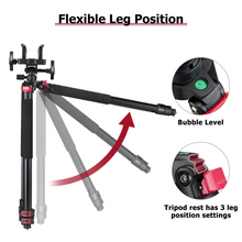 Load image into Gallery viewer, MidTen Tripod Clamp Rest with flexible leg position bubble level in black
