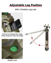 Load image into Gallery viewer, MidTen Tripod Clamp Rest with adjustable leg position in camo
