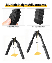 Load image into Gallery viewer, MidTen Quick Release with multiple height adjustments button adjustment M-Rail Bipod
