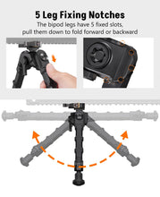 Load image into Gallery viewer, MidTen Bipods for Rifles Picatinny Bipod Quick Release Rifle Bipod
