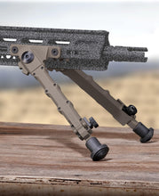 Load image into Gallery viewer, MidTen 7.5"-9" Rifle Bipod Compatible with M-Rail Attach Directly Adjustable Shooting Rest Lightweight Aluminum Bipods for Rifles for Hunting and Shooting Flat Dark Earth
