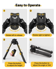 Load image into Gallery viewer, MidTen Stud Bipod Mount 8 11 with to adjust the height
