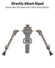 Load image into Gallery viewer, MidTen 7.5"-9" Rifle Bipod Compatible with M-Rail Attach Directly Adjustable Shooting Rest Lightweight Aluminum Bipods for Rifles for Hunting and Shooting Flat Dark Earth
