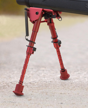 Load image into Gallery viewer, MidTen Picatinny Bipod 6-9 Carbon Fiber Rifle Bipod in red
