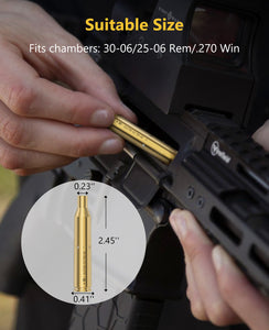 The size details of 30-06/25-06/.270win laser boresighter