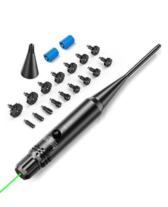 Green Laser Bore Sighter Kit with 16pcs Upgraded Bore Adapters