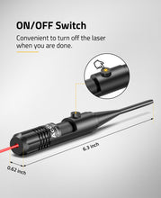Load image into Gallery viewer, Red Laser Bore Sighter Kit with ON/OFF Switch
