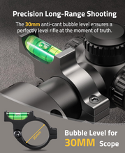 Load image into Gallery viewer, MidTen Red Bore Sight Laser with precision long-range shooting the anti-cant bubble level ensures a Red Laser &amp; 30mm Scope
