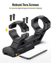 Load image into Gallery viewer, MidTen Cantilever Scope Mount – robust torx screws for precise tightening and reduced stripping, 1 inch
