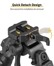 Load image into Gallery viewer, MidTen Carbon Fiber Picatinny Bipod – one second to installation removal, Picatinny Bipod
