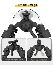 Load image into Gallery viewer, MidTen Carbon Fiber Picatinny Bipod – turn s-lock to right to unlock, M-rail Bipod
