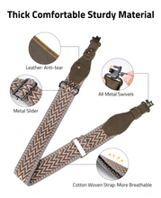 Load image into Gallery viewer, MidTen Cotton Woven Strap – thick comfortable sturdy material, mixed brown
