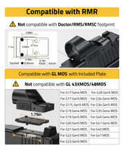 Load image into Gallery viewer, MidTen Auto-Brightness Red Dot Sight with notcompatiblewith doctor/rms/rmsc footprint in green dot
