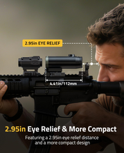 Load image into Gallery viewer, MidTen red dot magnifier with featuring a eye relief distance
