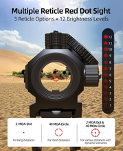 Load image into Gallery viewer, MidTen MOA Circle Red Dot Sight with multiple reticle red dot sight

