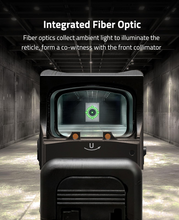 Load image into Gallery viewer, MidTen Multi Reticle Red Dot Sight with reticle, form a co-witness with the front collimator in green dot

